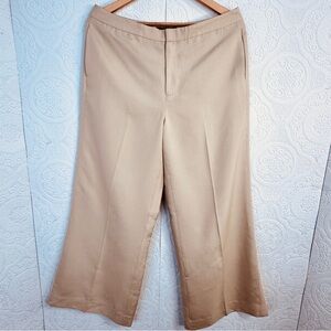 VTG Ralph Lauren Pants Women’s sz 10 Lined 100% Silk Beige Wide Leg Minimalist